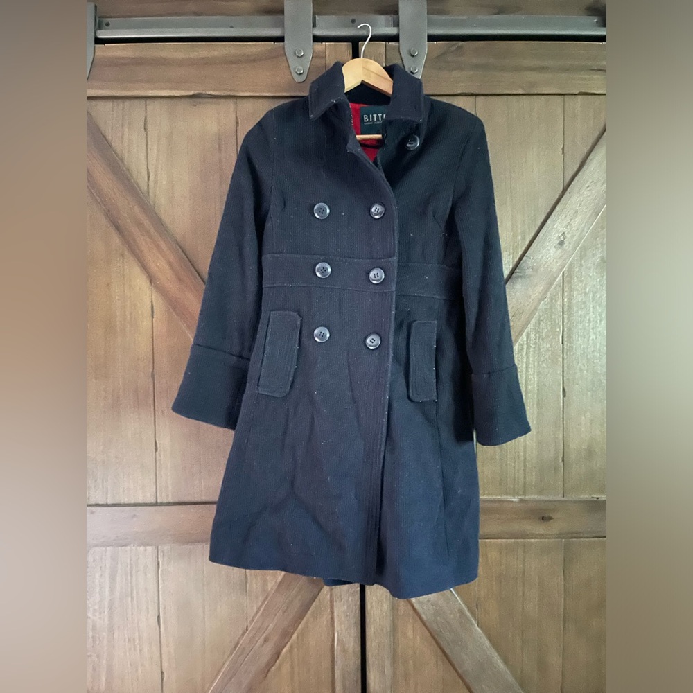 Women’s Blue Pea Coat Vintage Y2K Jacket